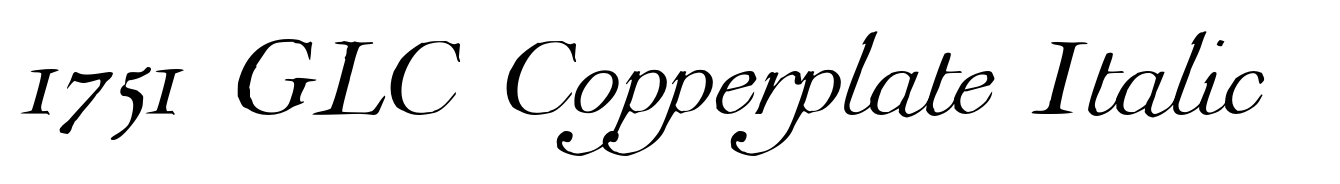 1751 GLC Copperplate Italic